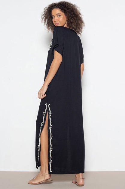 Boho Print Stylish Slit Dress