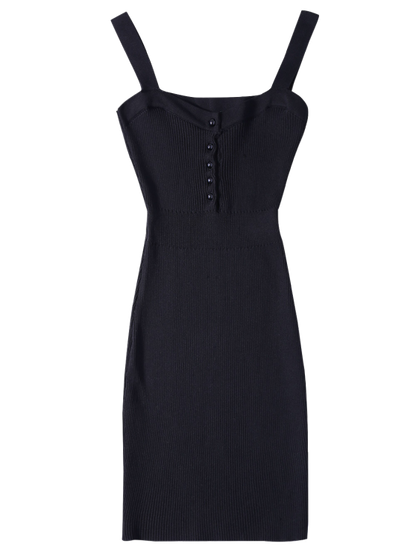 Bodycon Wide Strap Sweater Dress