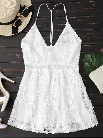 Sequins Lace Cami Dress