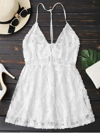 Sequins Lace Cami Dress