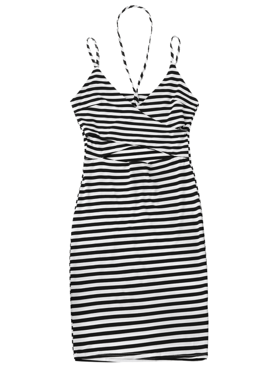 with Cut Gown Out Cami Striped Elegant Detail