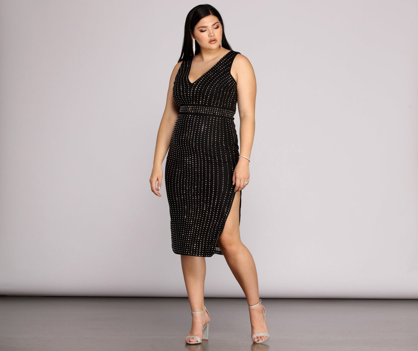 Cosybreezee - Arielle Heat Charming Stone Midi Dress