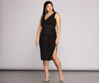 Cosybreezee - Arielle Heat Charming Stone Midi Dress