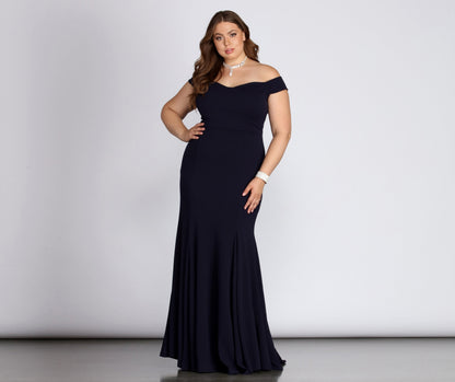 Plus Briar Formal Off The Shoulder Dress - Lady Occasions