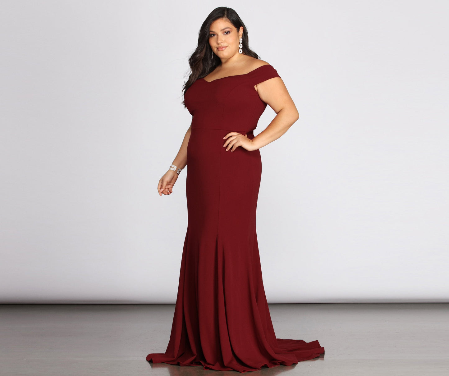 Plus Briar Formal Off The Shoulder Dress - Lady Occasions