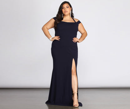 Cosybreezee - Adelina Formal Halter Crepe Dress