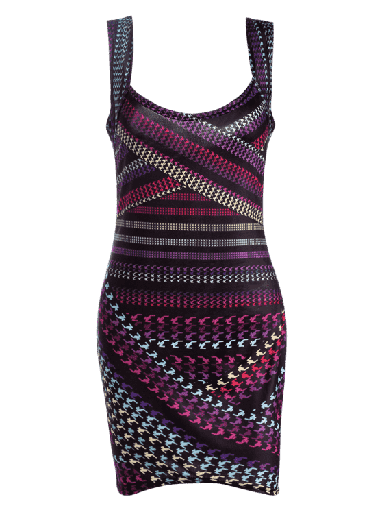 with Stunning Bodycon Mini Gown Print