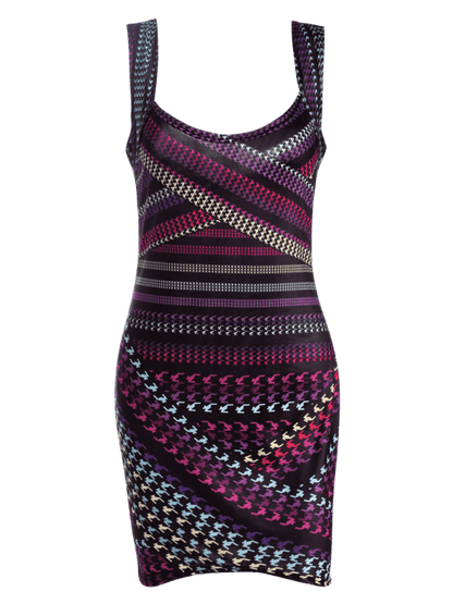 with Stunning Bodycon Mini Gown Print