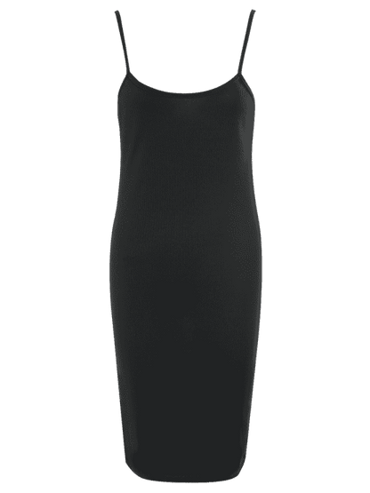 Slip Bodycon Ribbed Slit Dress