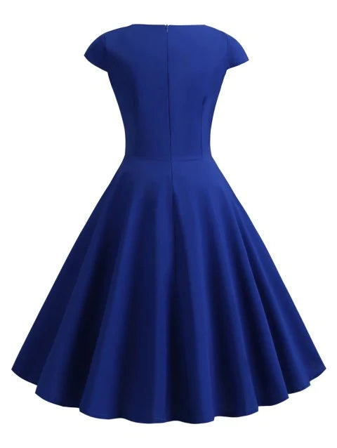 Vintage Fit and Flare Dress - Fashion Neck