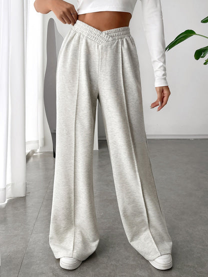 Solid Wide Leg Sweatpants