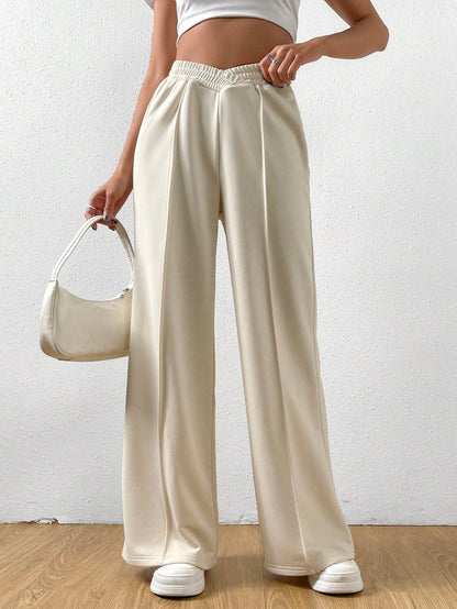 Solid Wide Leg Sweatpants