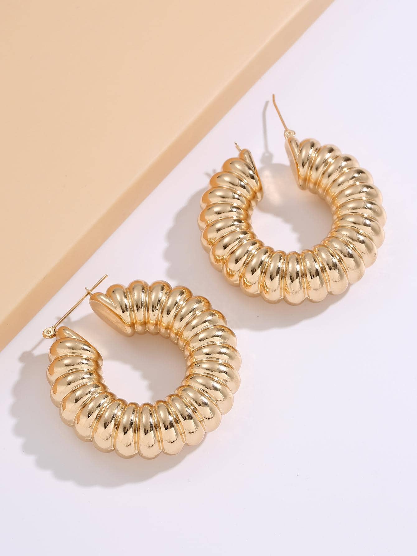 Textured Hoop Earrings For Women