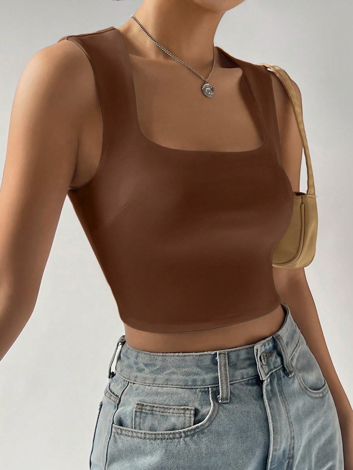 Solid Crop Tank Top