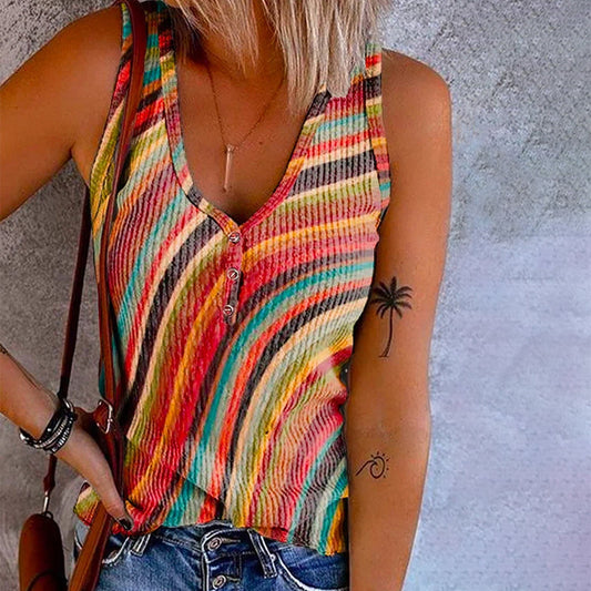 Rainbow Tank Striped Top