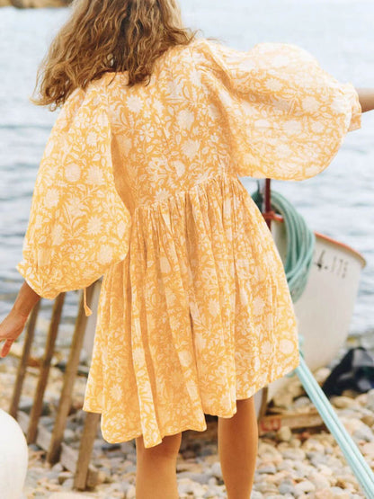 Vacation Retro Style Charming Loose Printed Dress