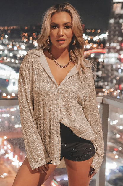 Attention Seeker Stylish Sequin Top