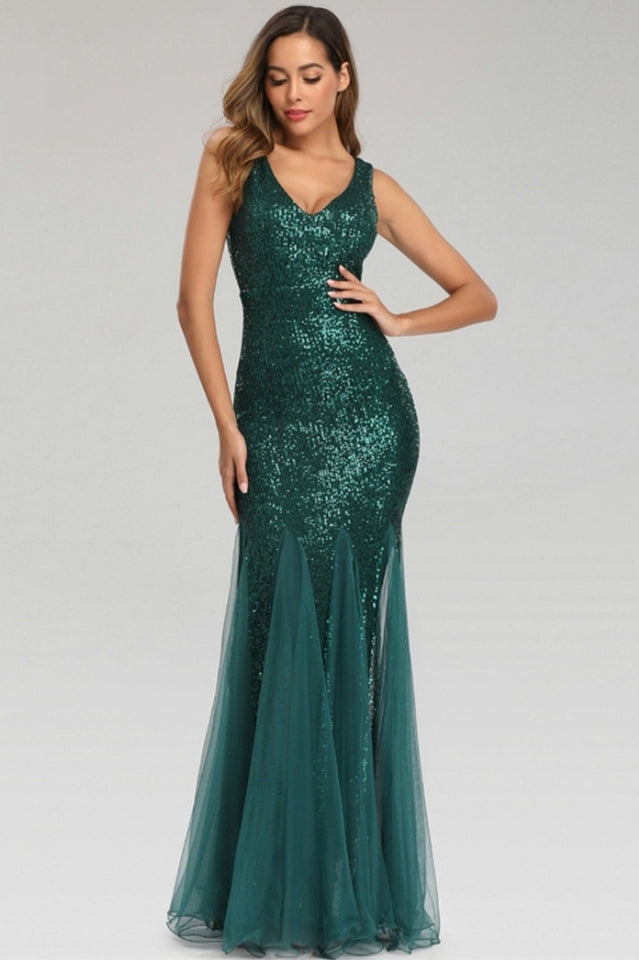 Adeline Sparkly Stylish Sequin Fishtail Gown