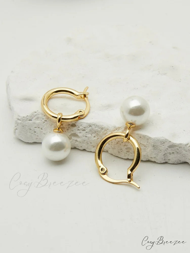 1pc Faux Pearl Drop Earrings