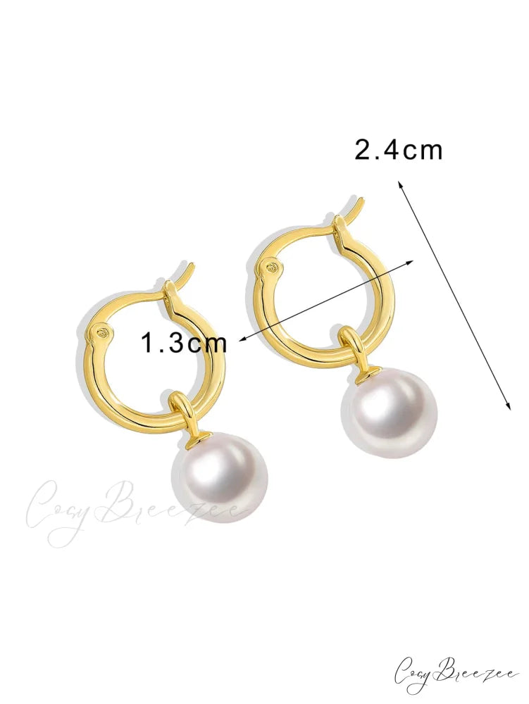 1pc Faux Pearl Drop Earrings