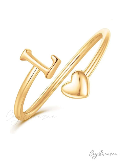 1pc Minimalist Style Heart Shaped Glittery Ring