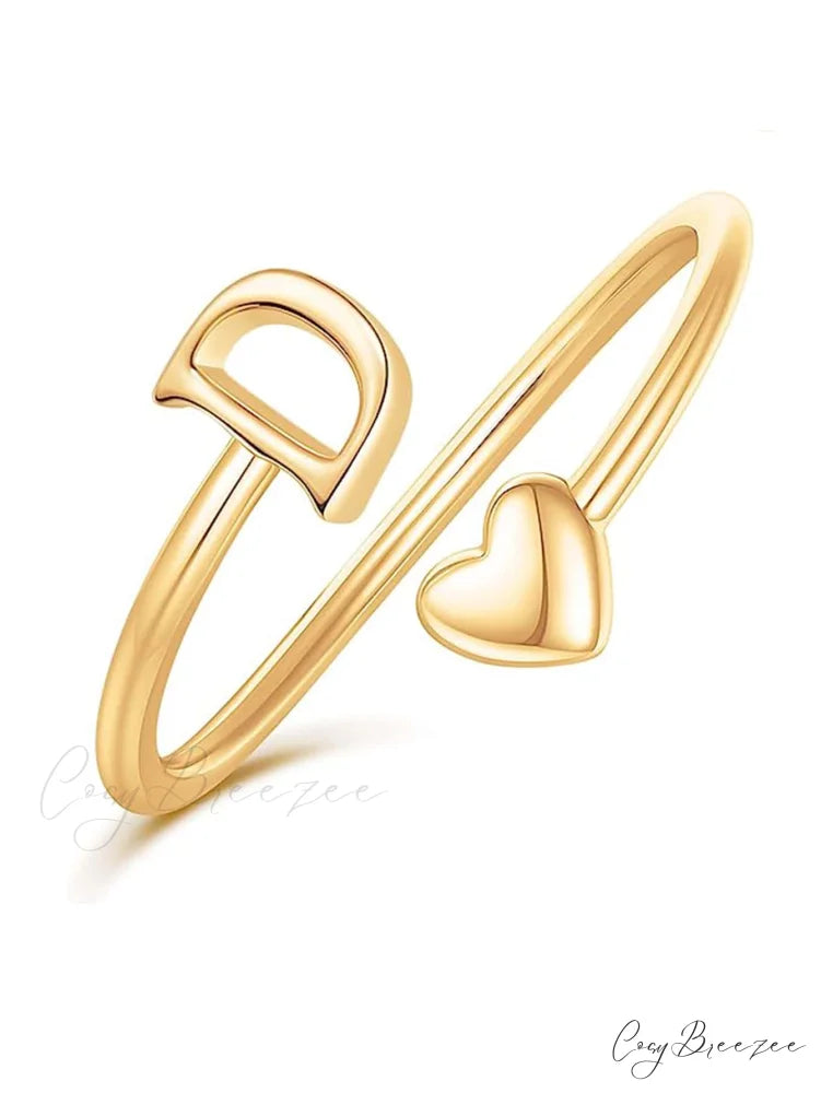 1pc Minimalist Style Heart Shaped Glittery Ring