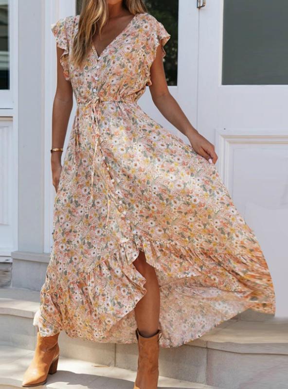 Bohemian Warm-Season Full-Length Dress