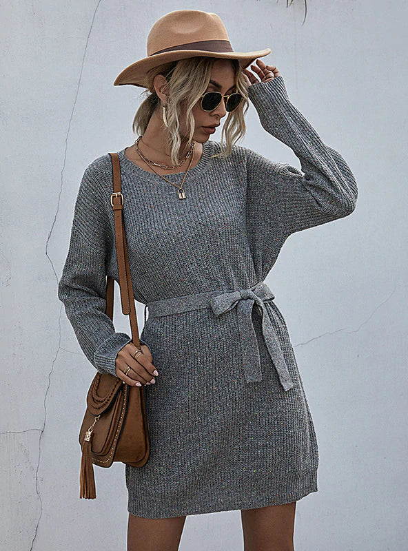 Tie-Up Loose Sweater Dress