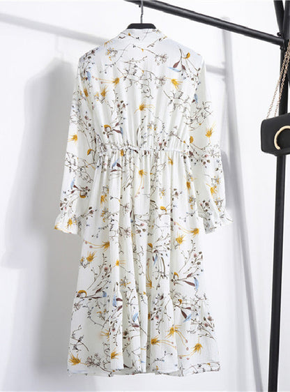 Ruffle Hem Oversized Floral Dress