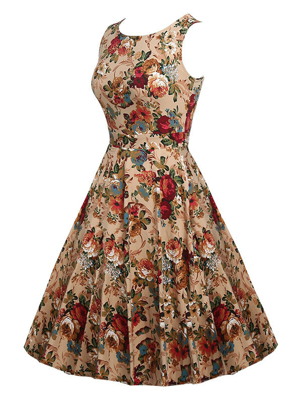 Rockabilly Party Elegant Gown Vintage - with Belt Dresses