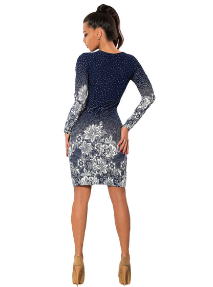 Bodycon Mini Night Club Party Dress - Long Sleeve