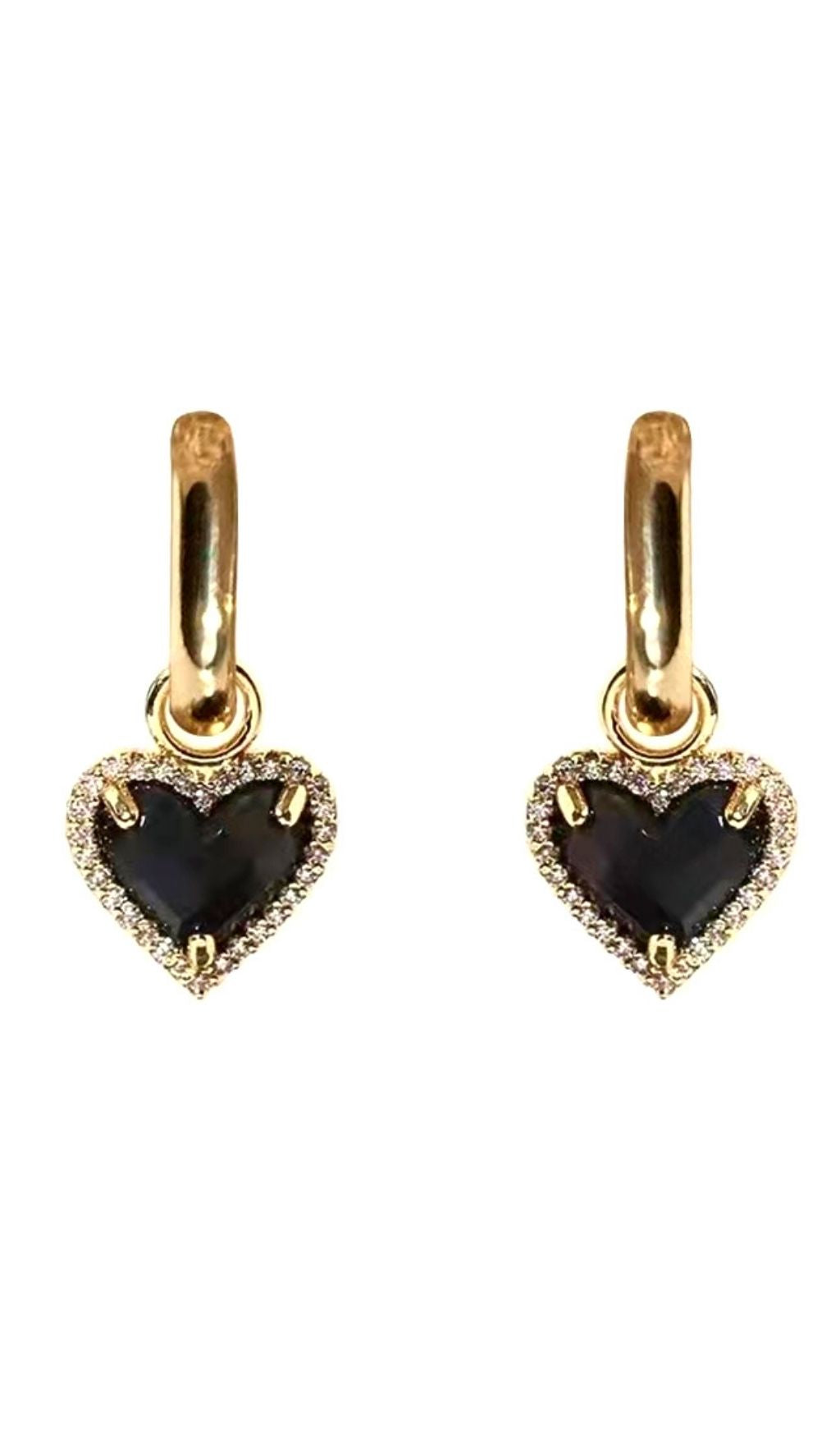 VINTAGE SHAPED HEART EARRINGS