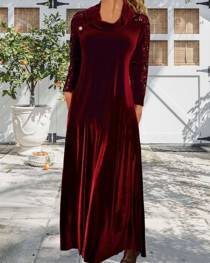 Velvet Maxi Dress with Sequins