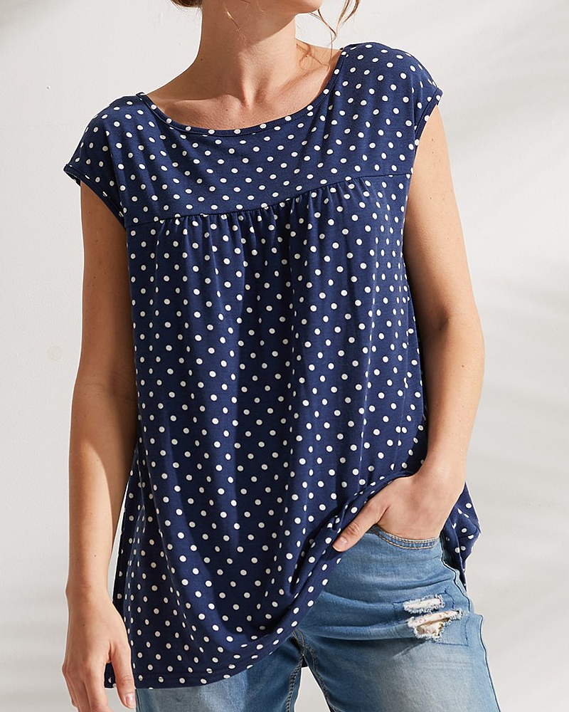 and Polka Flowered Dot Tee