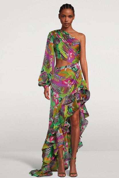 Asfrid Printed Stylish Maxi Dress