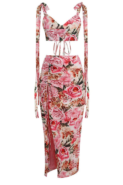 Annabella Floral Stylish Two Piece Set