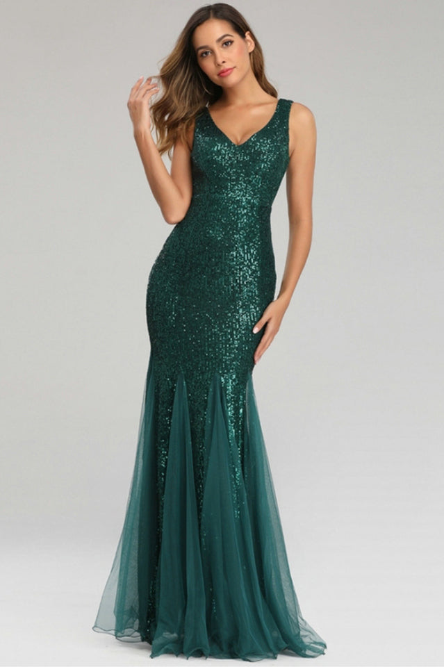 Adeline Sparkly Stylish Sequin Fishtail Gown