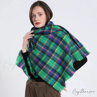 2022 Fashion Plaid Cashmere Scarf scarf-241228