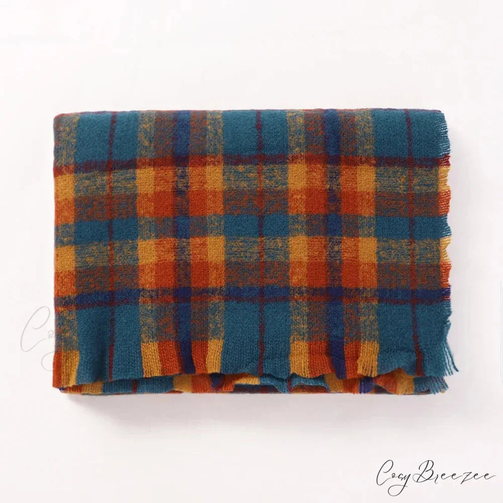 2022 Fashion Plaid Cashmere Scarf red1 scarf-241228