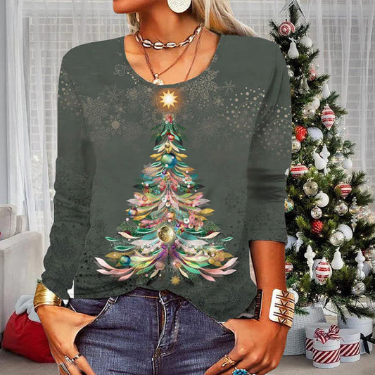 Tree T-Shirt Festive Print