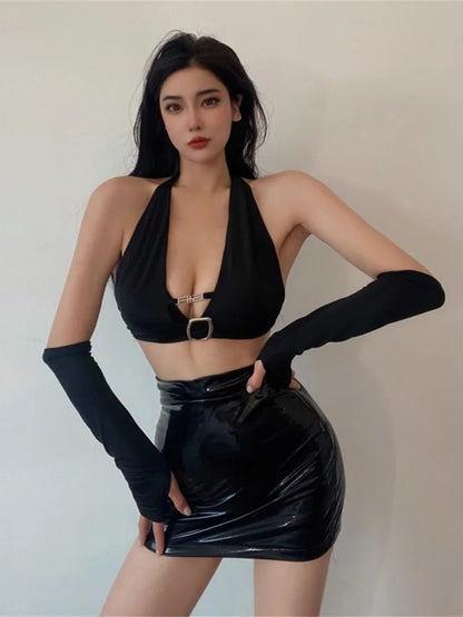 Autumn Winter Sweet Sexy Tight Reflective High Waist Warm Fashion Skirt