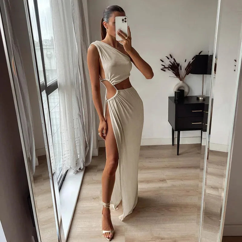 Sleeveless Cut Out Maxi Dress