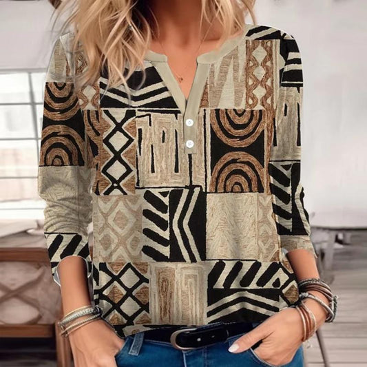 Vintage Abstract Blouse