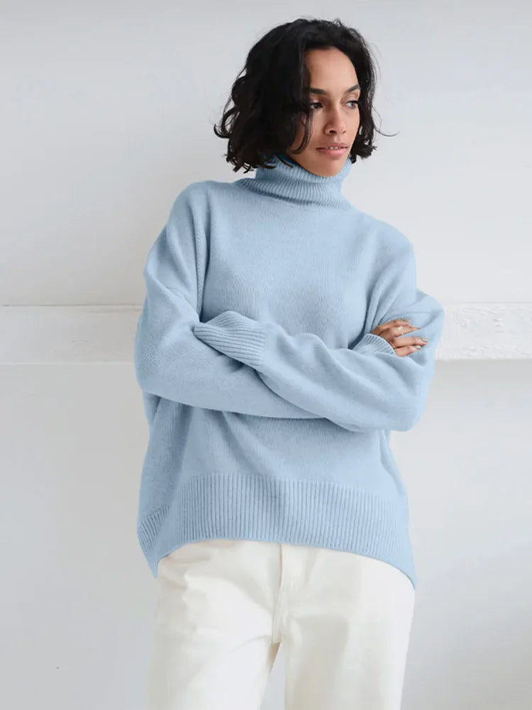 Chic Thickened Inner Wear Solid Fashion Knitted Jumper Christmas Sweater