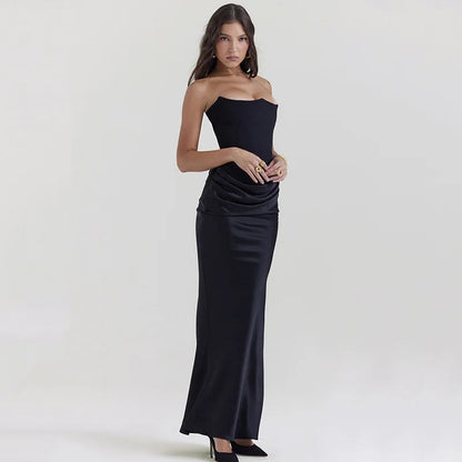 Satin Corset Stylish Maxi Dress