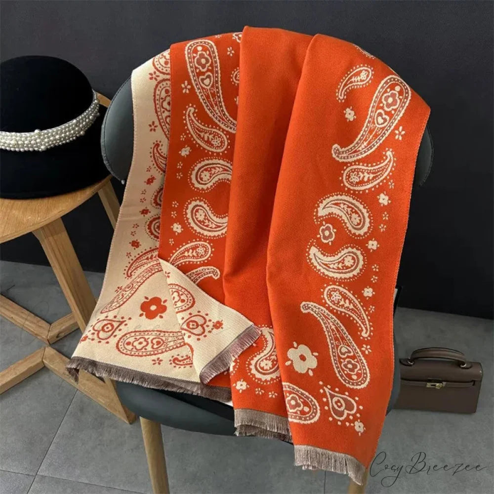 2024 New Year’s Red Cashmere Scarf scarf-241228