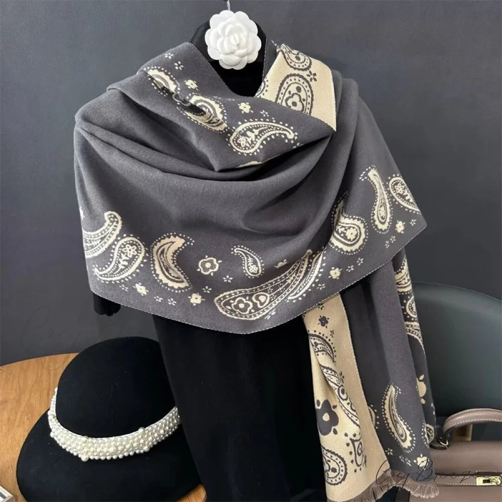 2024 New Year’s Red Cashmere Scarf black2 scarf-241228