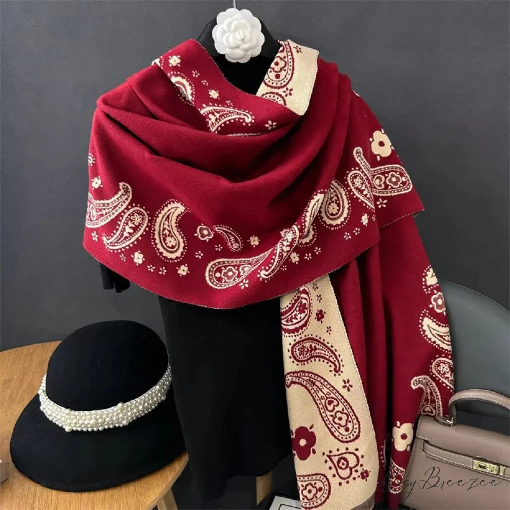 2024 New Year’s Red Cashmere Scarf red2 scarf-241228