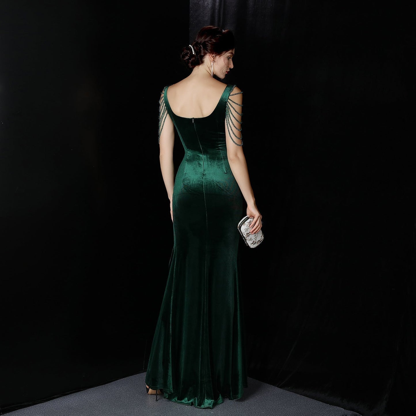 Avery Good Quality Charming Velvet Formal Dress