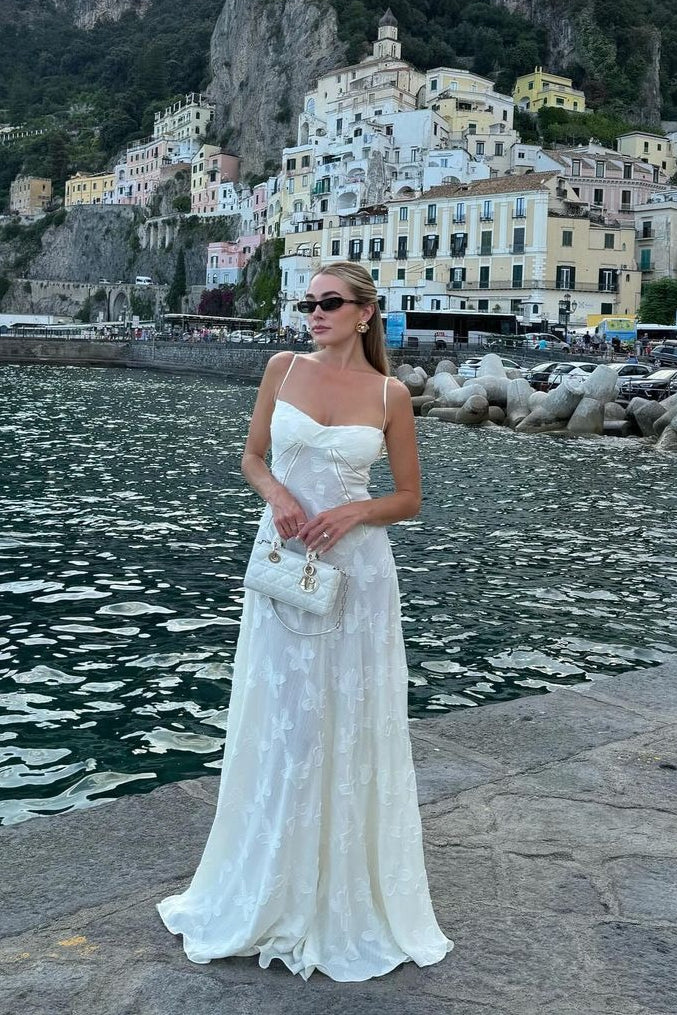 Elegant White Maxi Boho Dress
